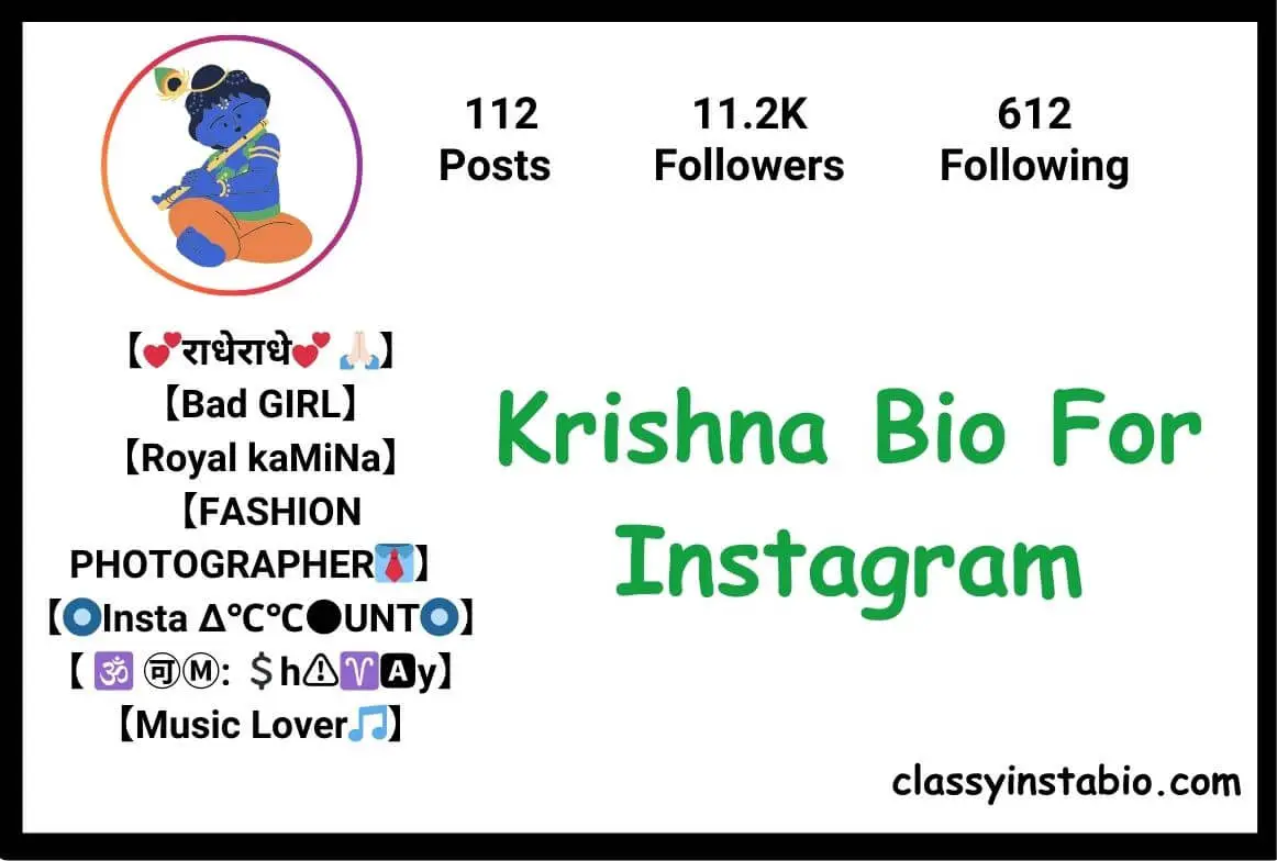 Krishna Bio For Instagram