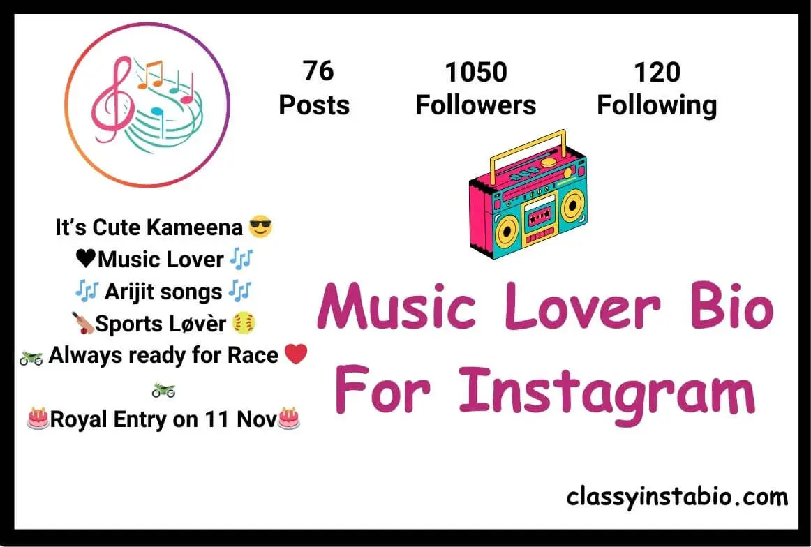 Music Lover Bio For Instagram