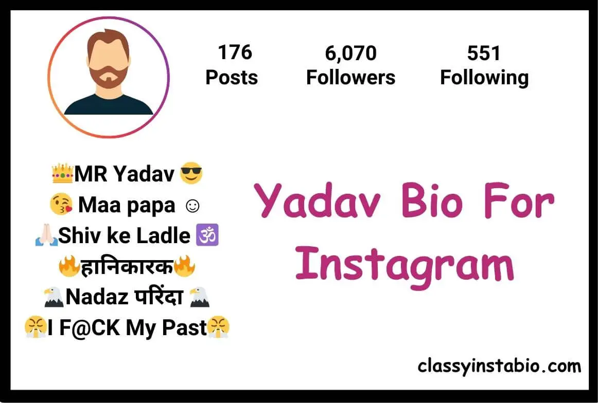 Yadav Bio For Instagram