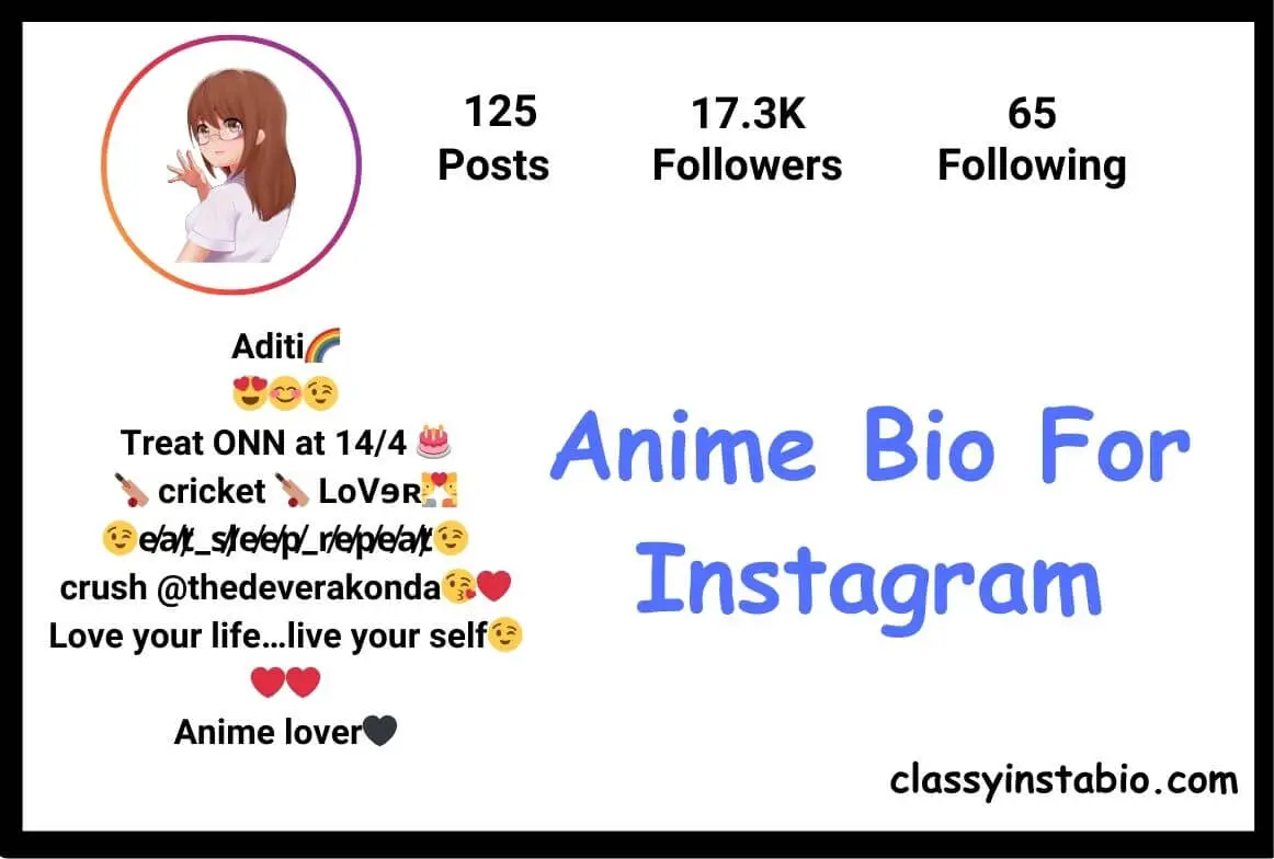 Anime Bio For Instagram