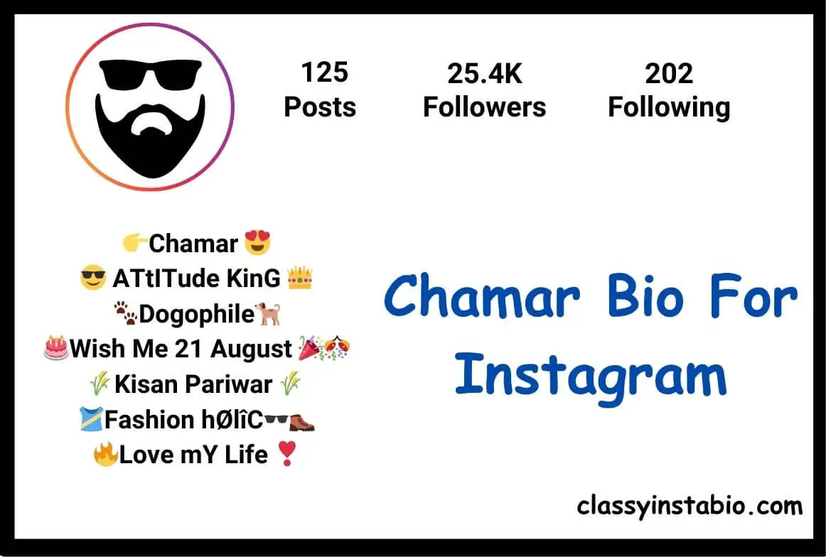 Chamar Bio For Instagram