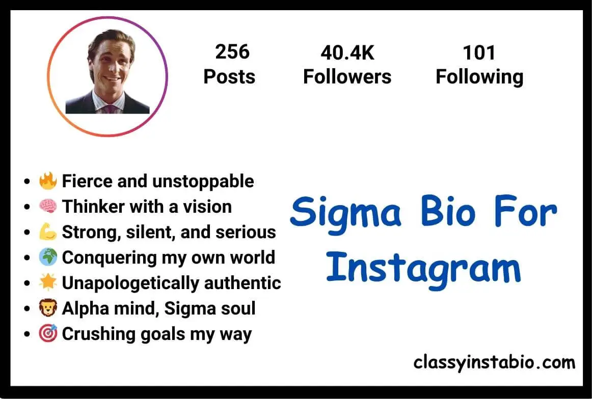 Sigma Bio For Instagram