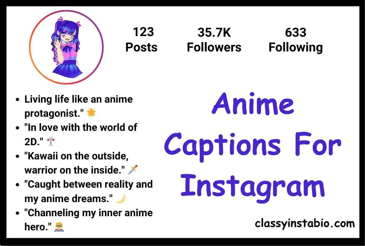 Anime Captions For Instagram