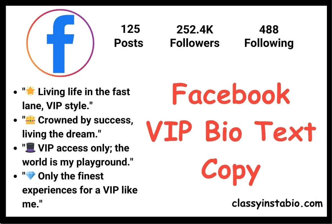 Facebook VIP Bio