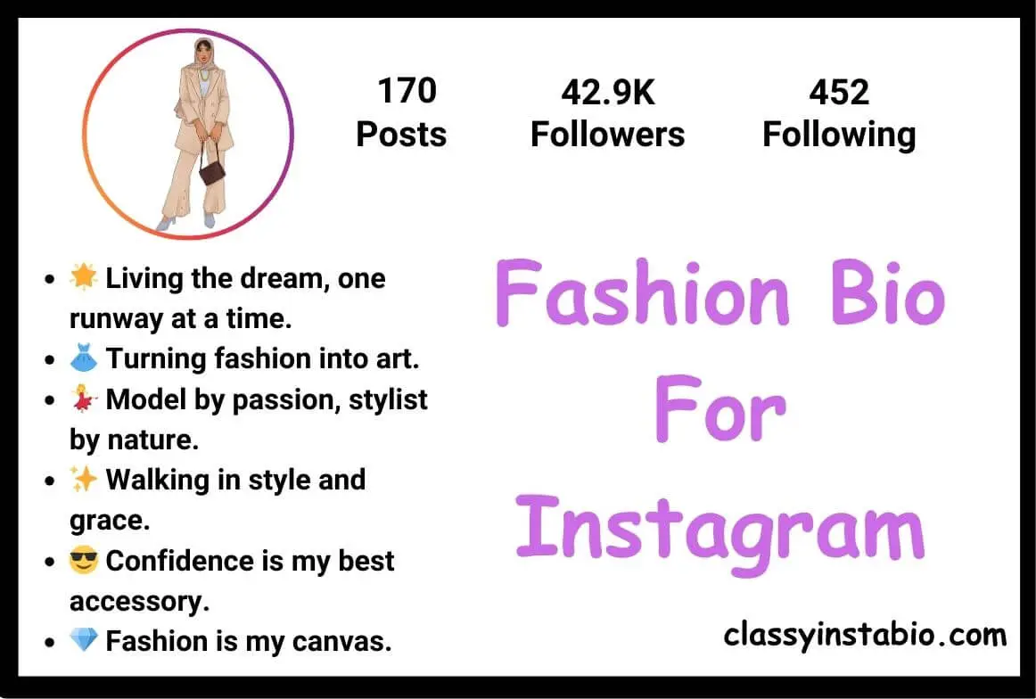 Fashion Bio For Instagram