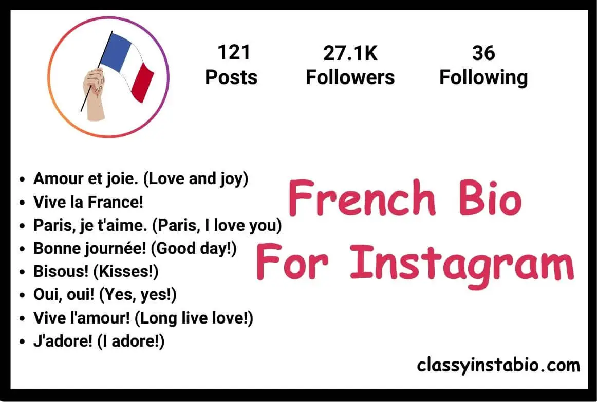 French Bio For Instagram