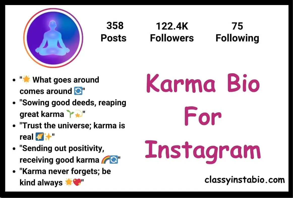 Karma Bio For Instagram