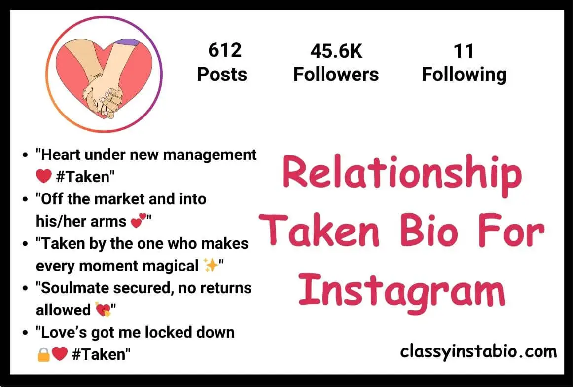 Relationship Taken Bio For Instagram