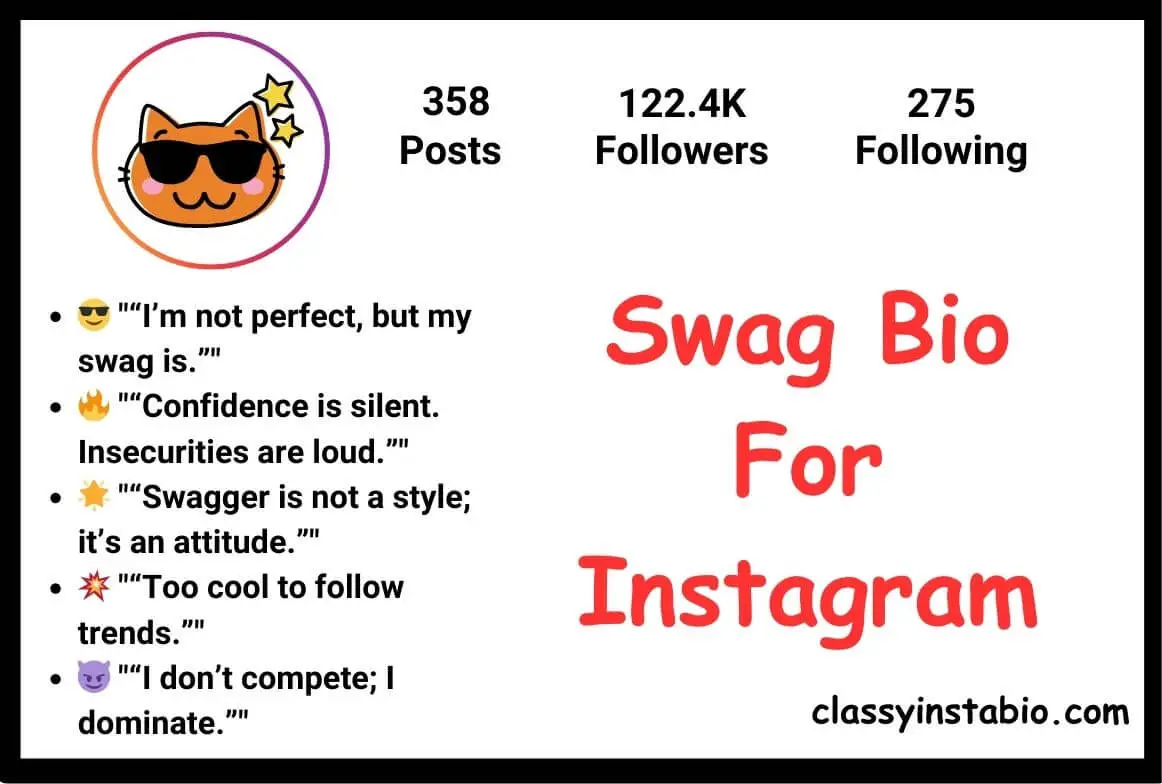 Swag Bio For Instagram