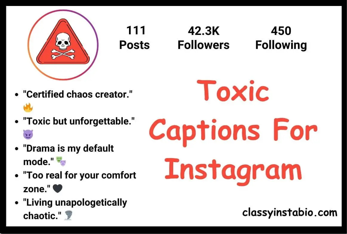 Toxic Captions For Instagram