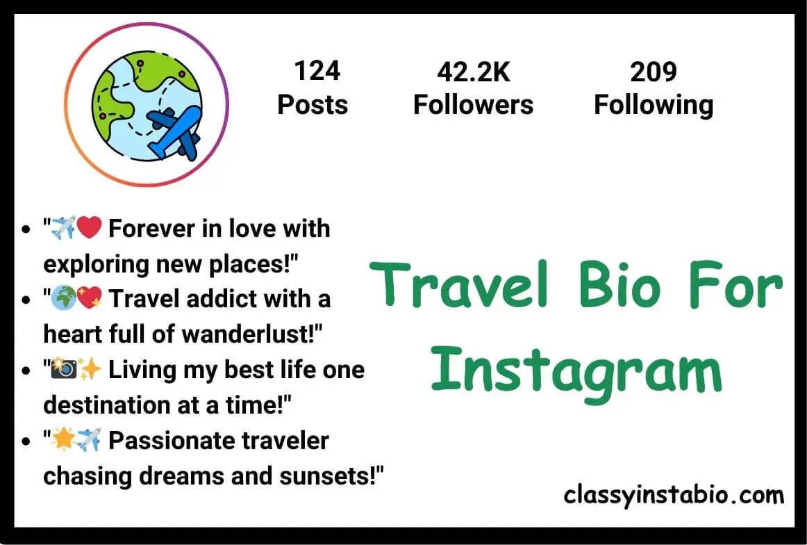 Travel Bio For Instagram