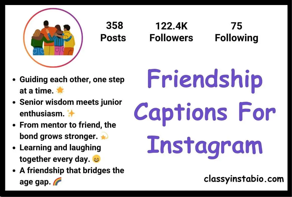 Friendship Captions For Instagram