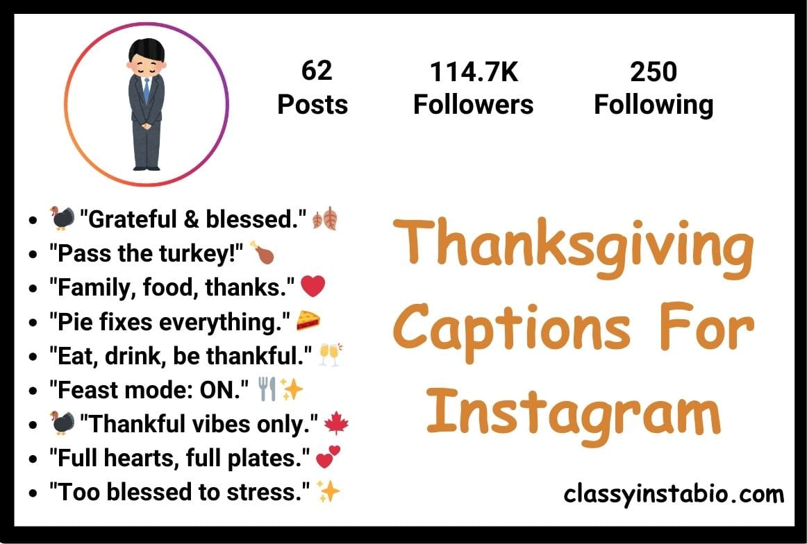 Thanksgiving Captions For Instagram